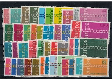 EUROPE CEPT 1971 Complete Year 44v MNH**