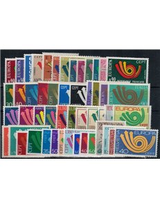 EUROPE CEPT 1973 Complete Year 50v MNH**