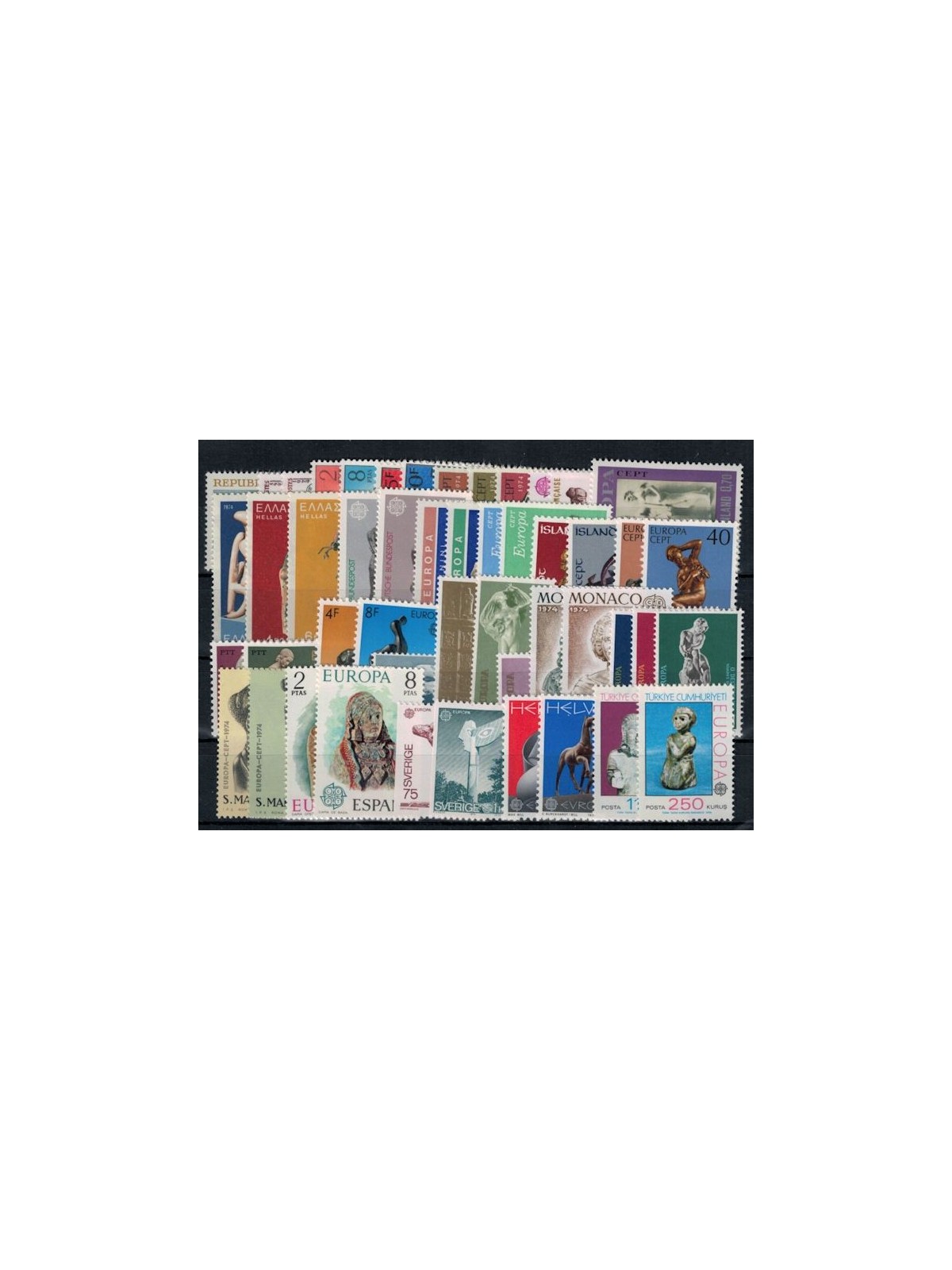 EUROPE CEPT 1974 Complete Year 49v MNH**