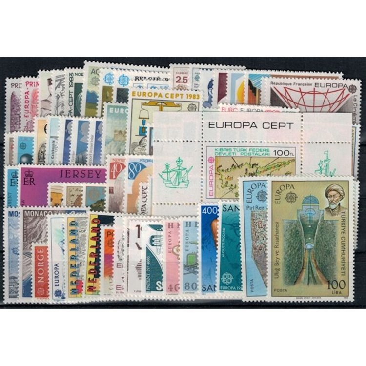 EUROPE CEPT 1983 Complete Year 69v + 1 s/s MNH**