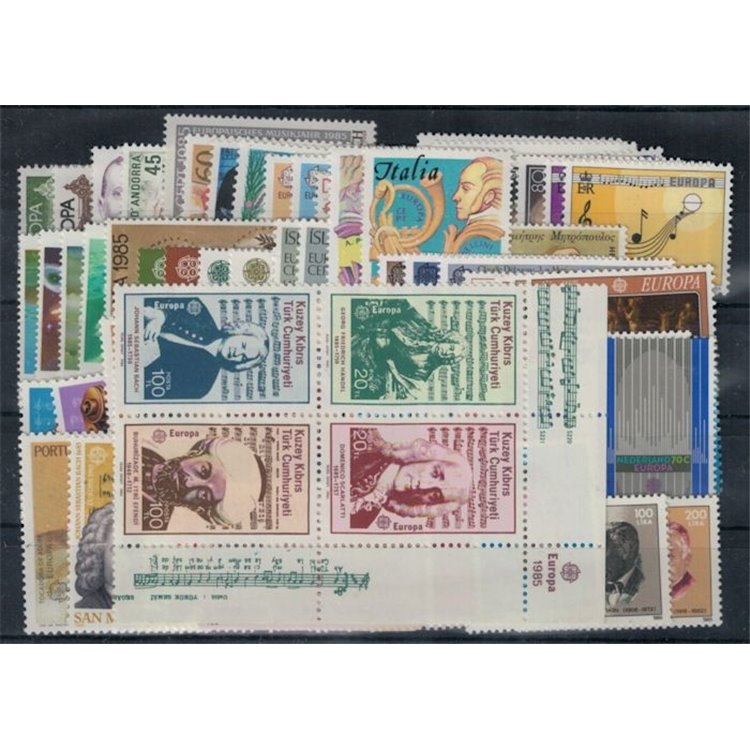 EUROPE CEPT 1985 Complete Year 74v MNH**