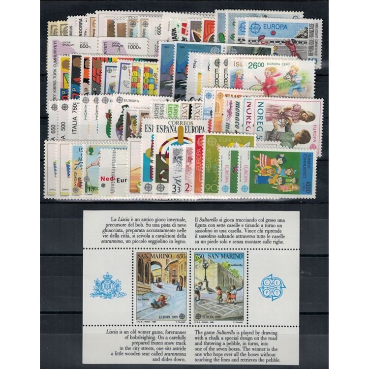 EUROPE CEPT 1989 Complete Year 85v MNH**