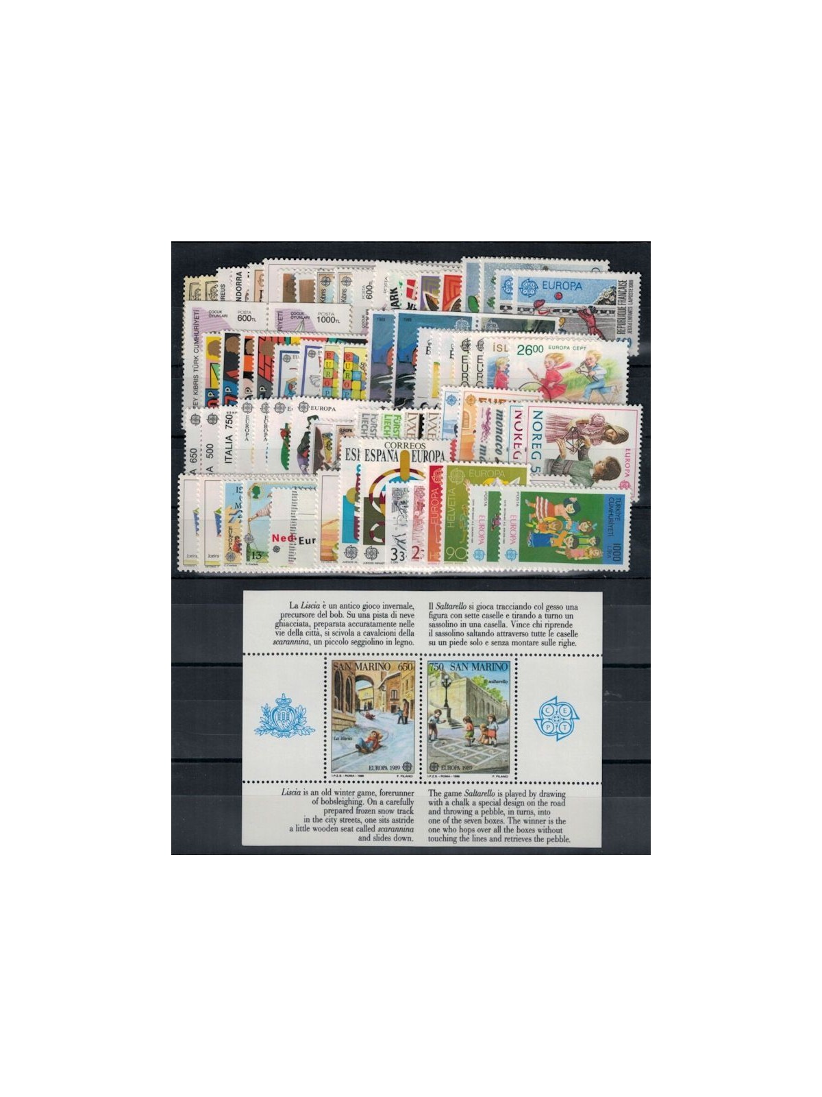 EUROPA CEPT 1989 Annata Completa 85v MNH**