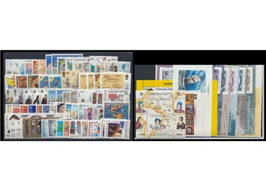 EUROPE CEPT 1992 Complete Year 89v + 14 s/s MNH**