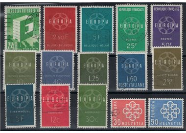 EUROPA CEPT 1959 Complete Year 15v us