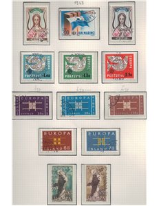 EUROPA CEPT 1963 Annata Completa 36v us