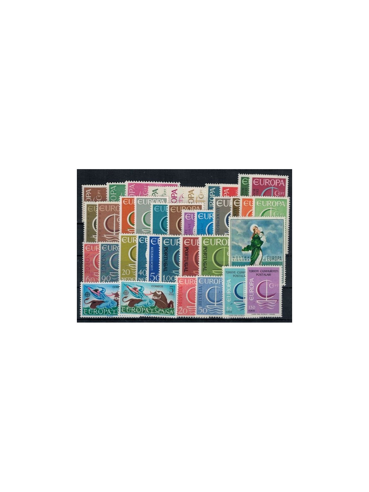 EUROPA CEPT 1966 Complete Vintage 37v MNH**