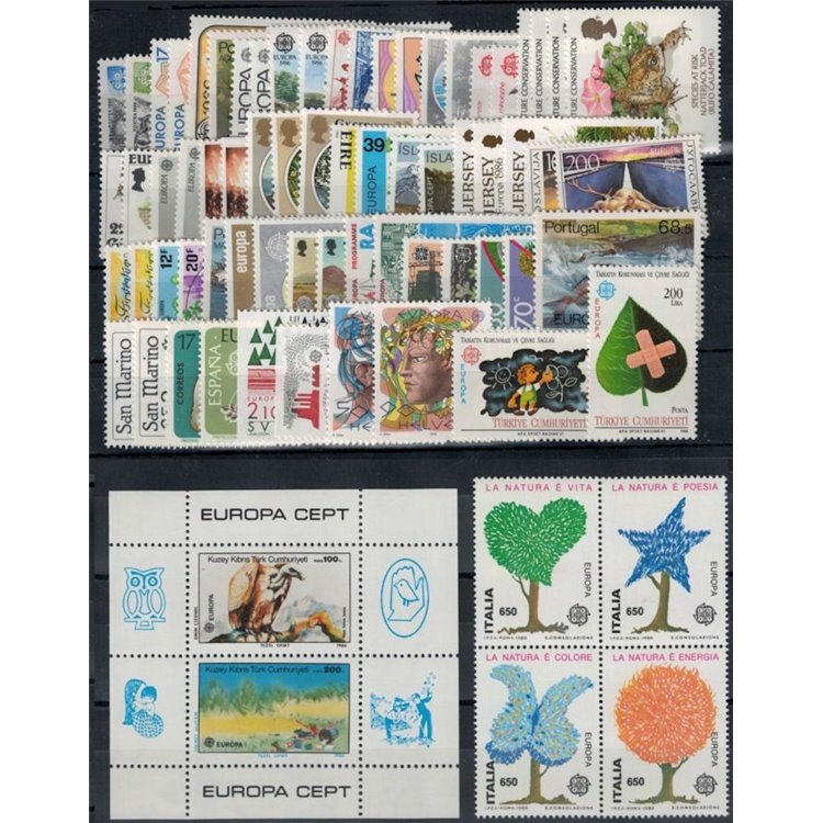 EUROPA CEPT 1986 Complete Vintage 75v + 1 s/s MNH**