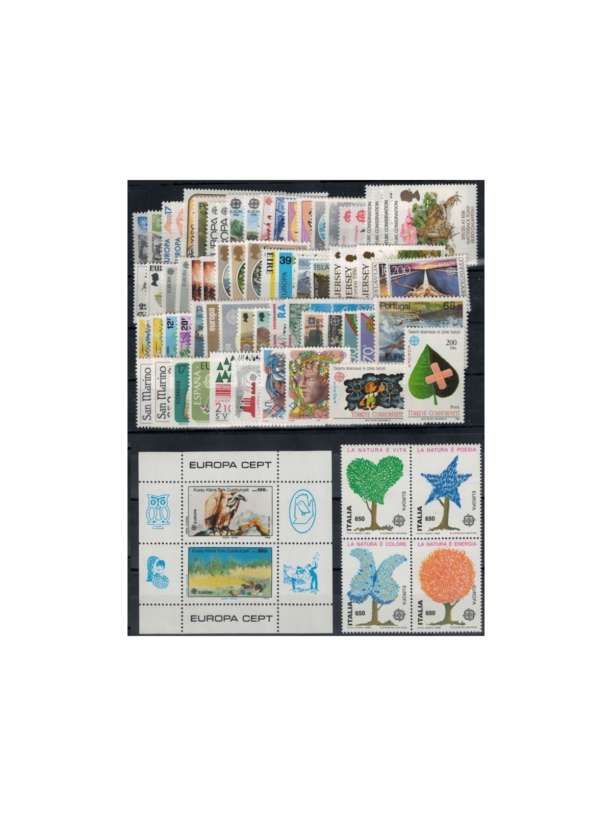 EUROPA CEPT 1986 Complete Vintage 75v + 1 s/s MNH**