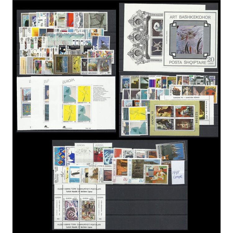EUROPA CEPT 1993 Annata Completa 103v + 11 BF MNH**
