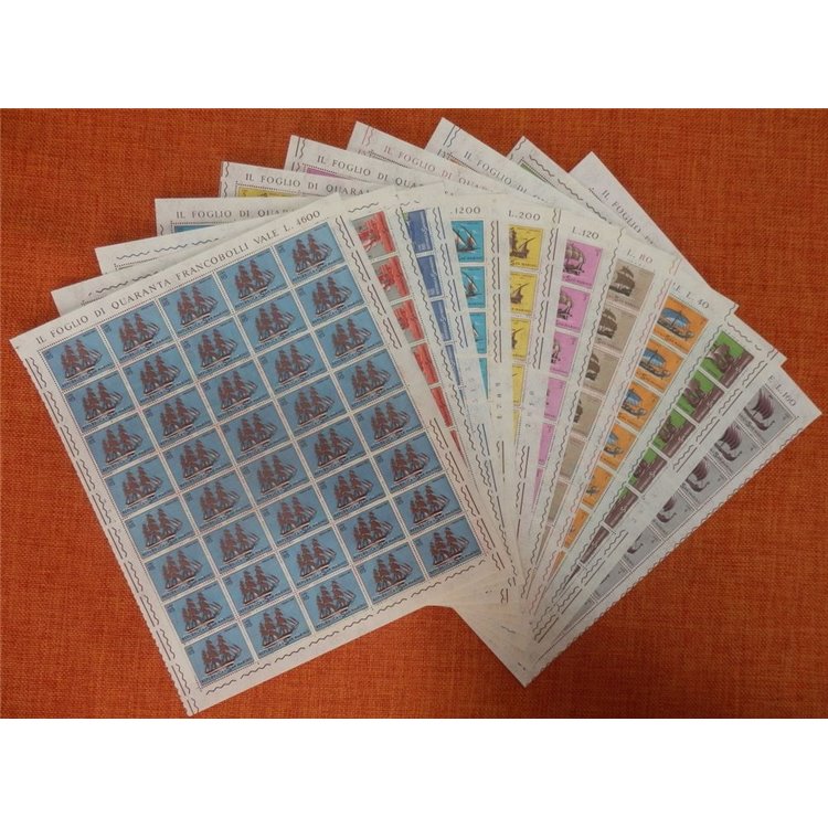 SAN MARINO 1963 Navi 10 fogli interi MNH**