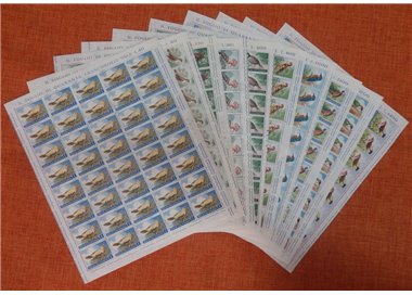 SAN MARINO 1960 Fauna avicola 10 fogli interi MNH**