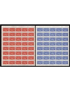 ITALIA 1962 Cinquantenario Giovanni Pascoli 2 fogli interi MNH**