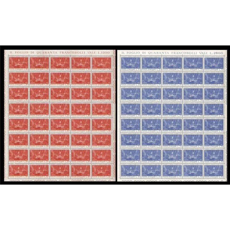 ITALIA 1962 Cinquantenario Giovanni Pascoli 2 fogli interi MNH**
