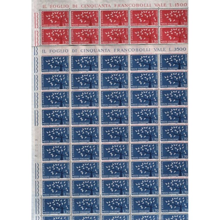 ITALIA 1962 Europa 2 fogli interi MNH**