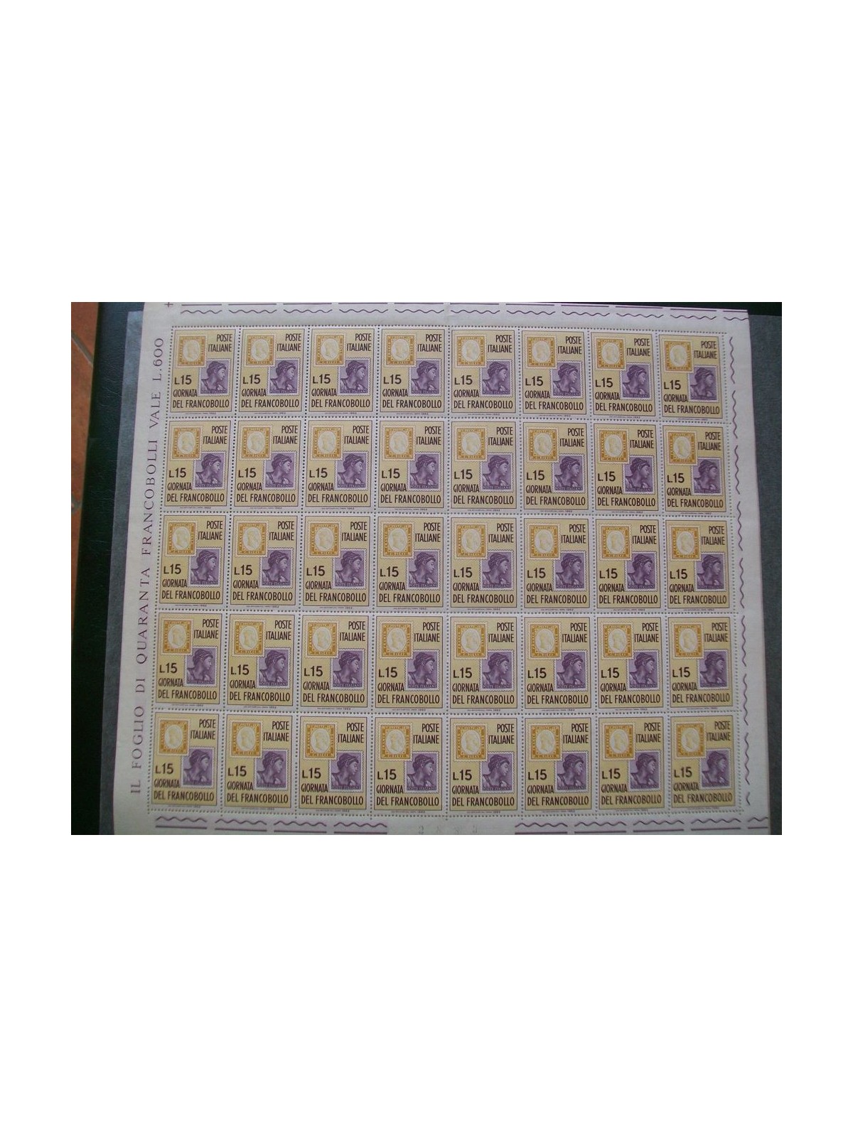 ITALY 1962 Stamp Day 1 full sheet MNH**
