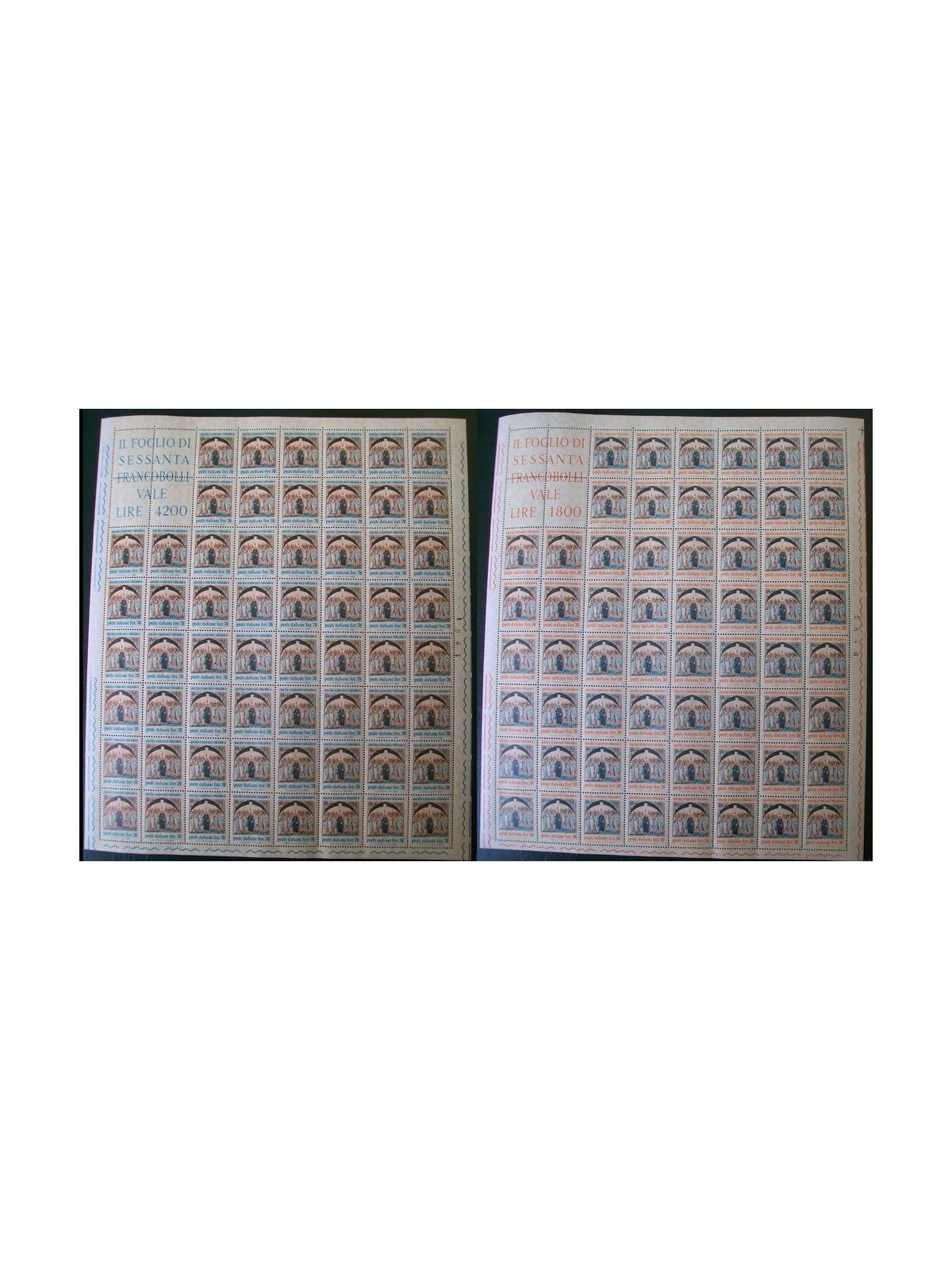 ITALIA 1962 Concilio Ecumenico Vaticano II 2 fogli interi MNH**