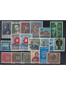 ITALIA 1963 Annata Completa 19 fogli interi MNH**