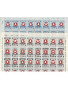 ITALIA 1963 Centenario della croce rossa 2 fogli interi MNH**