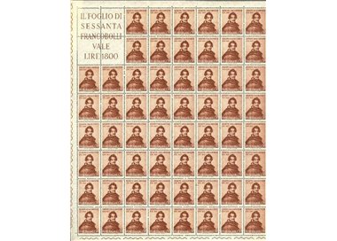 ITALY 1963 Gioachino Belli 1 full sheet MNH**