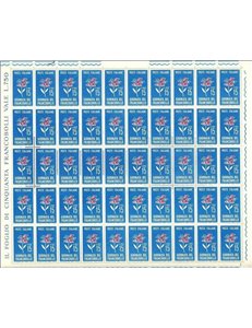 ITALY 1963 Stamp Day 1 full sheet MNH**