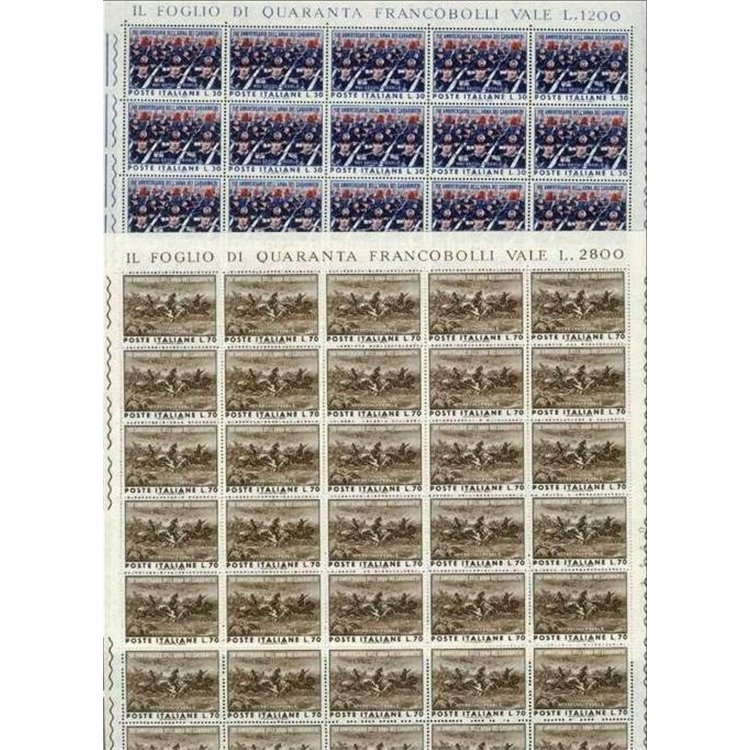 ITALIA 1964 Arma dei carabinieri 2 fogli interi MNH**