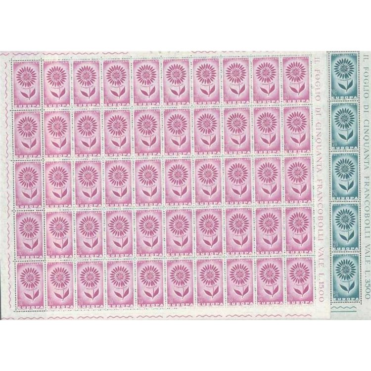 ITALIA 1964 Europa 2 fogli interi MNH**
