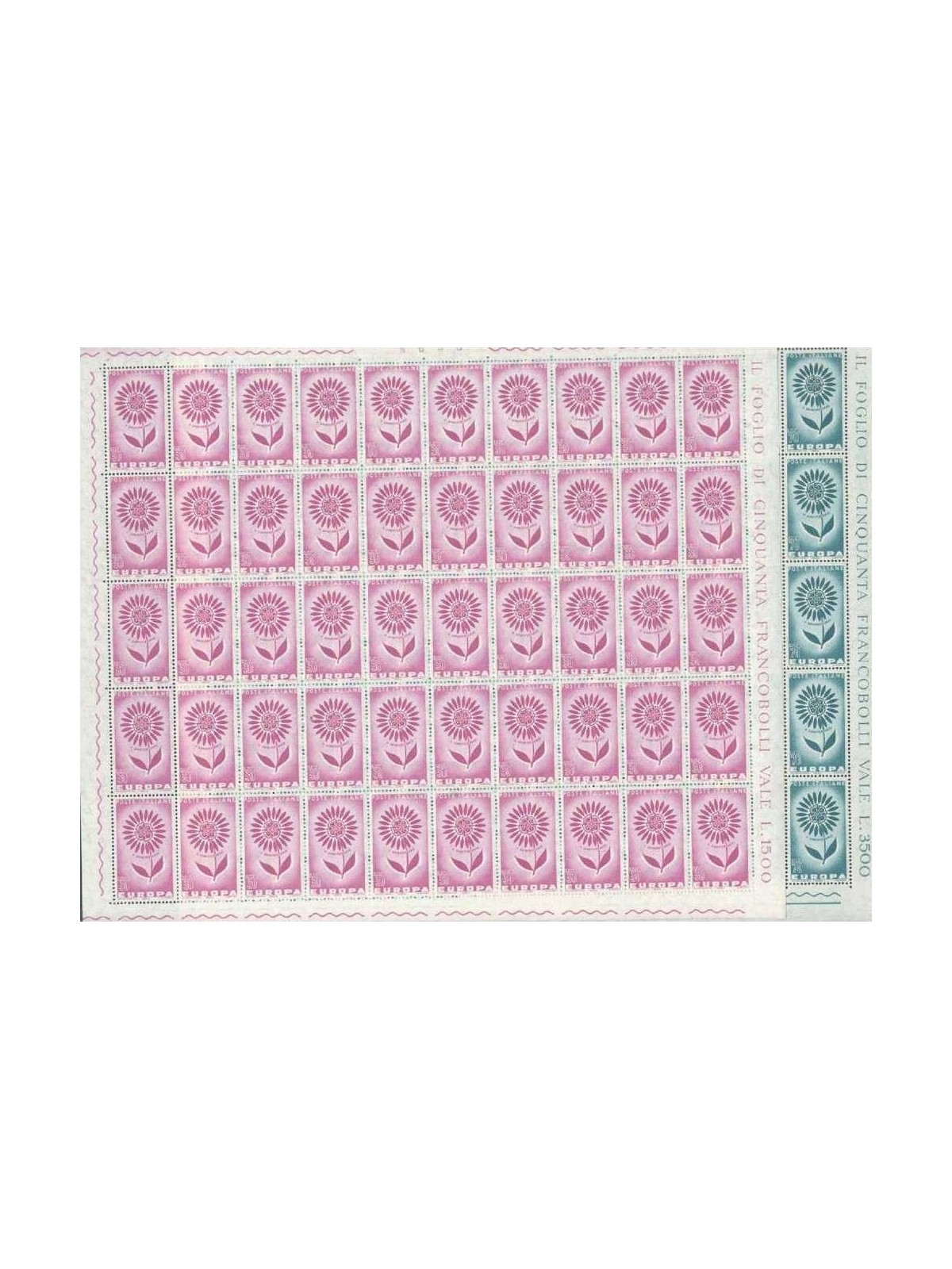ITALY 1964 Europe 2 full sheets MNH**