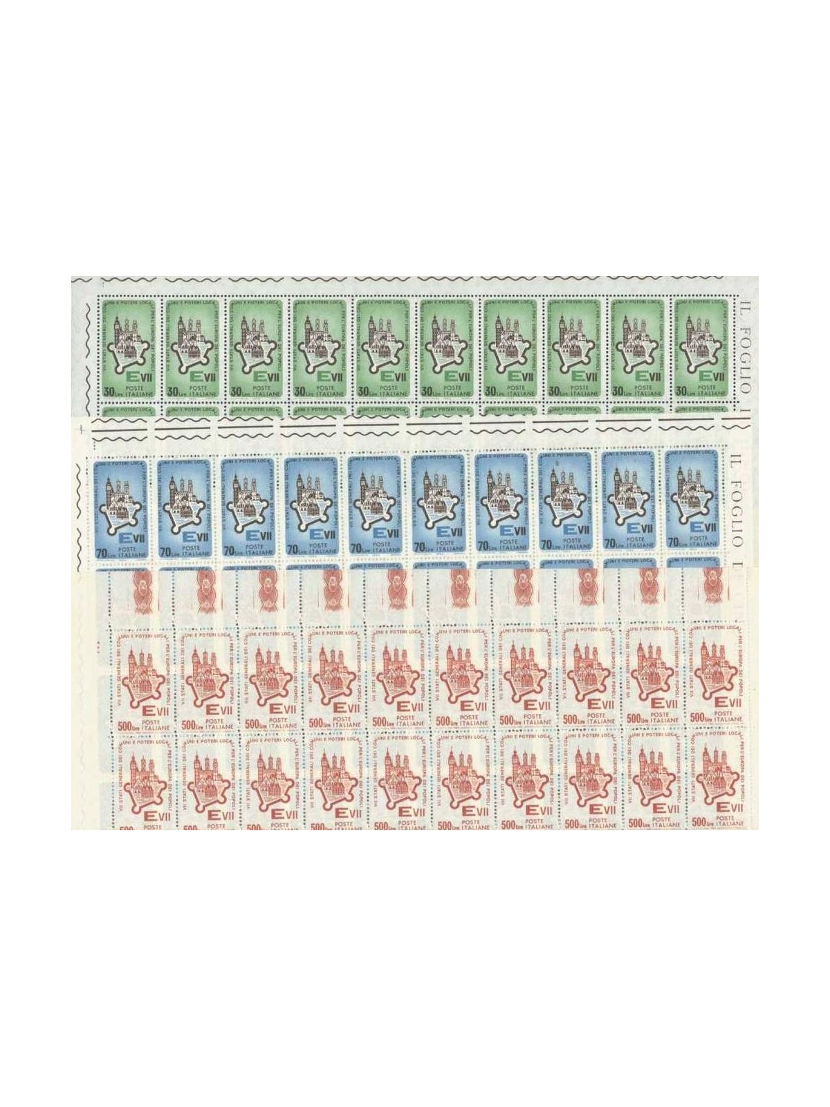 ITALY 1964 Assembly of European Municipalities 3 full sheets MNH**
