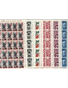 ITALY 1965 Anniversary of the Resistance 6 full sheets MNH**