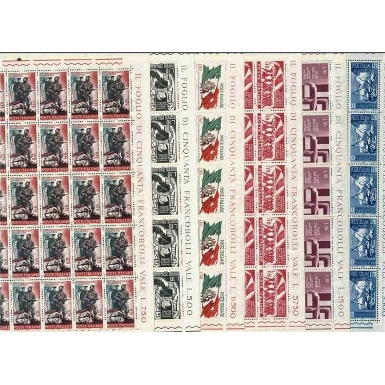 ITALY 1965 Anniversary of the Resistance 6 full sheets MNH**