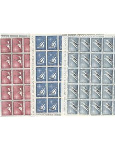 ITALIA 1965 Campionato velico mondiale 3 fogli interi MNH**