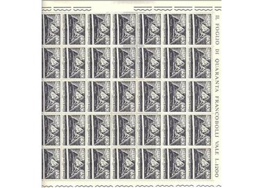 ITALIA 1965 Traforo del monte Bianco 1 foglio intero MNH**