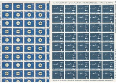 ITALY 1965 Night Postal Airline 2 full sheets MNH**