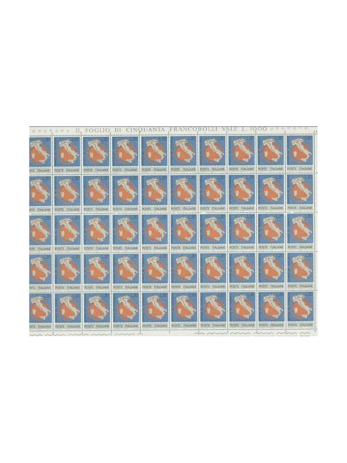 ITALY 1965 Stamp Day 1 full sheet MNH**