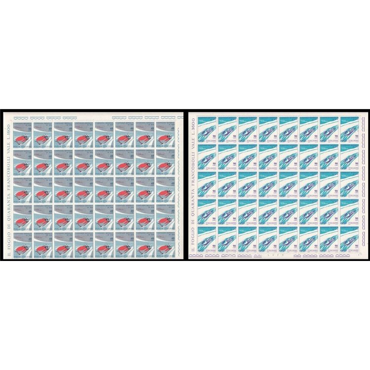 ITALY 1966 World Bobsleigh Championships 2 full sheets MNH**
