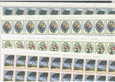 ITALY 1966 Flora 4 full sheets MNH**