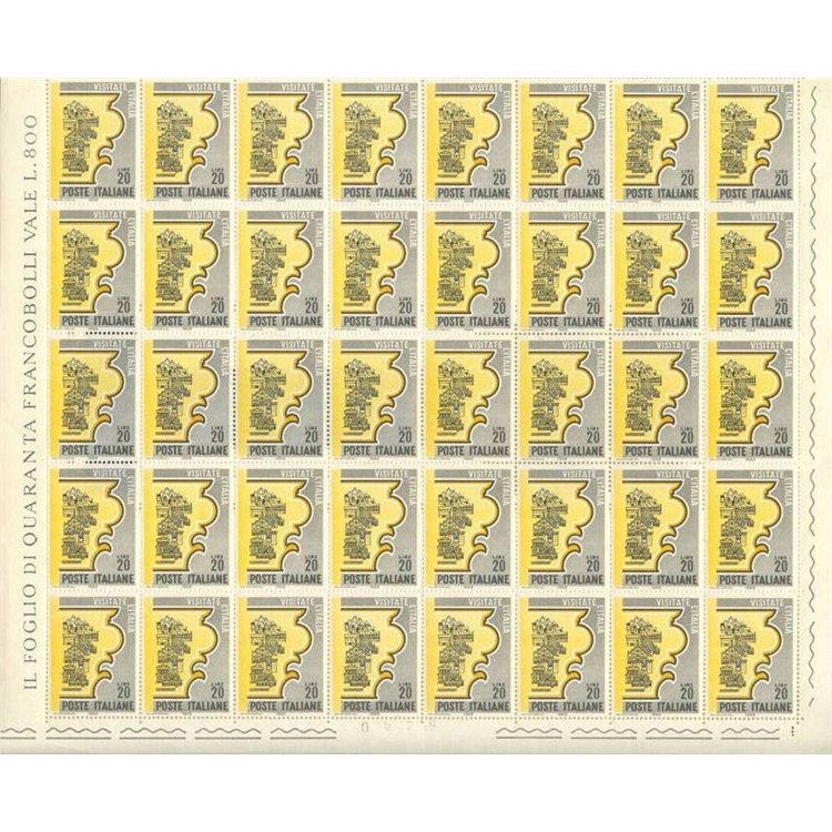 ITALY 1966 Tourist Propaganda 1 full sheet MNH**