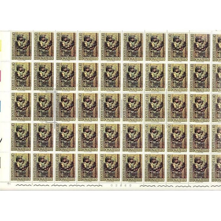 ITALIA 1966 Centenario Donatello 1 foglio intero MNH**