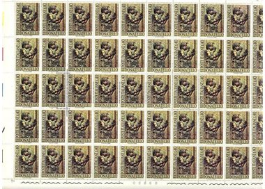 ITALY 1966 Donatello Centenary 1 full sheet MNH**