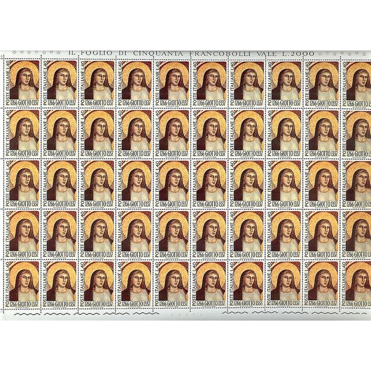 ITALIA 1966 Centenario Giotto 1 foglio intero MNH**