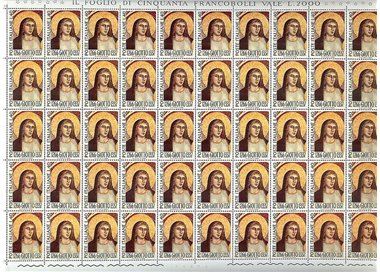 ITALIA 1966 Centenario Giotto 1 foglio intero MNH**