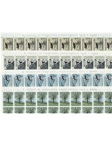 ITALY 1967 National Parks 4 full sheets MNH**