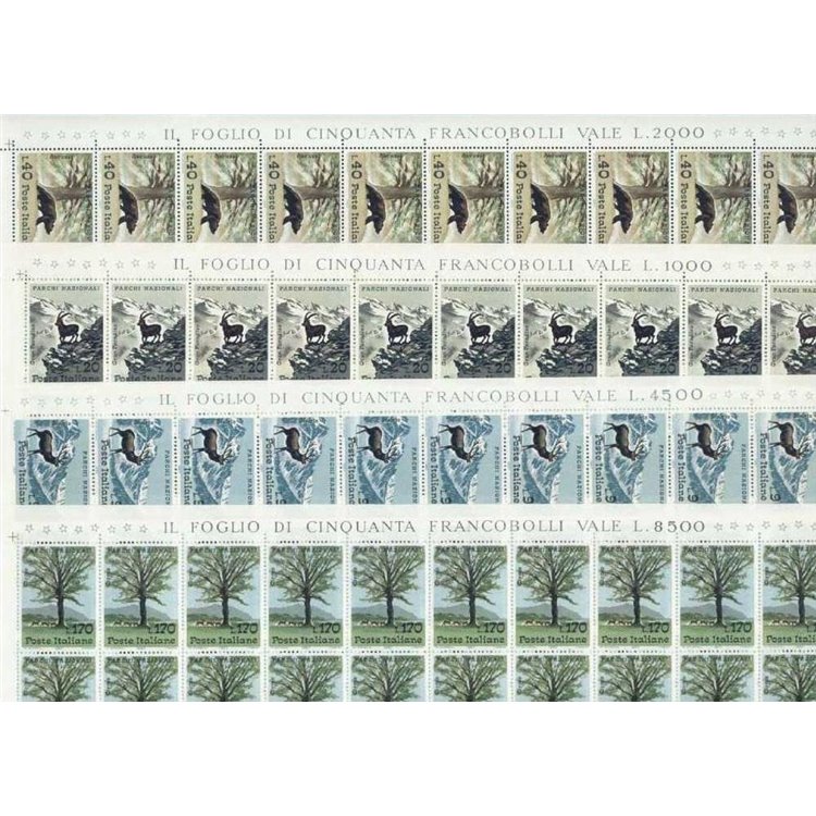 ITALIA 1967 Parchi nazionali 4 fogli interi MNH**