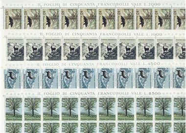 ITALY 1967 National Parks 4 full sheets MNH**