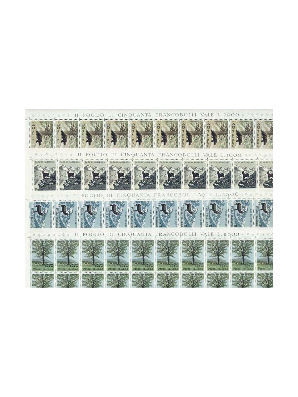 ITALIA 1967 Parchi nazionali 4 fogli interi MNH**