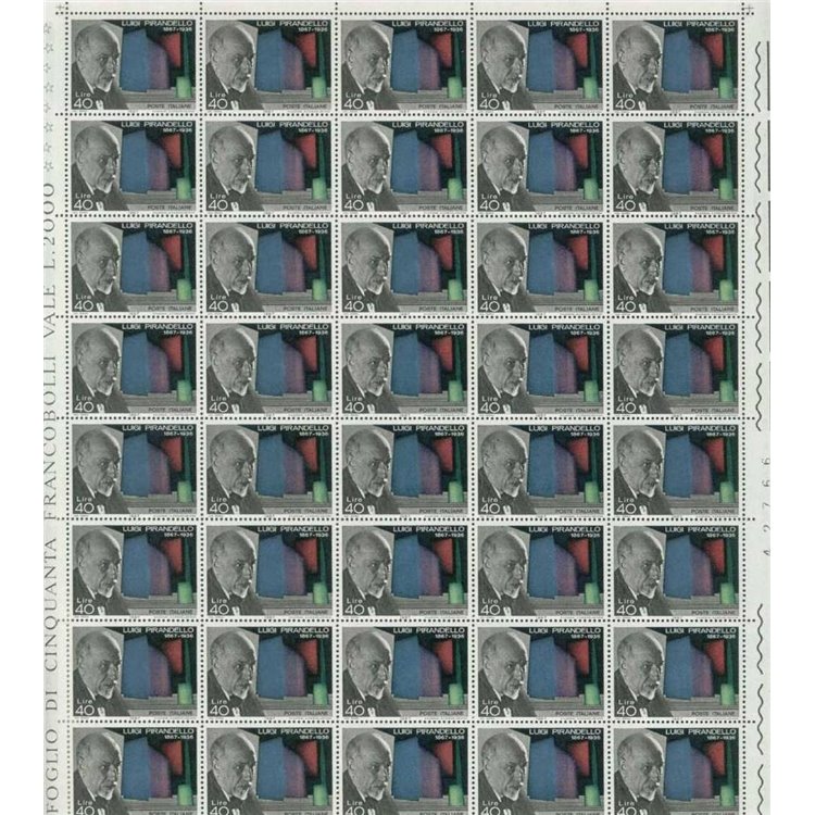 ITALY 1967 Luigi Pirandello 1 full sheet MNH**