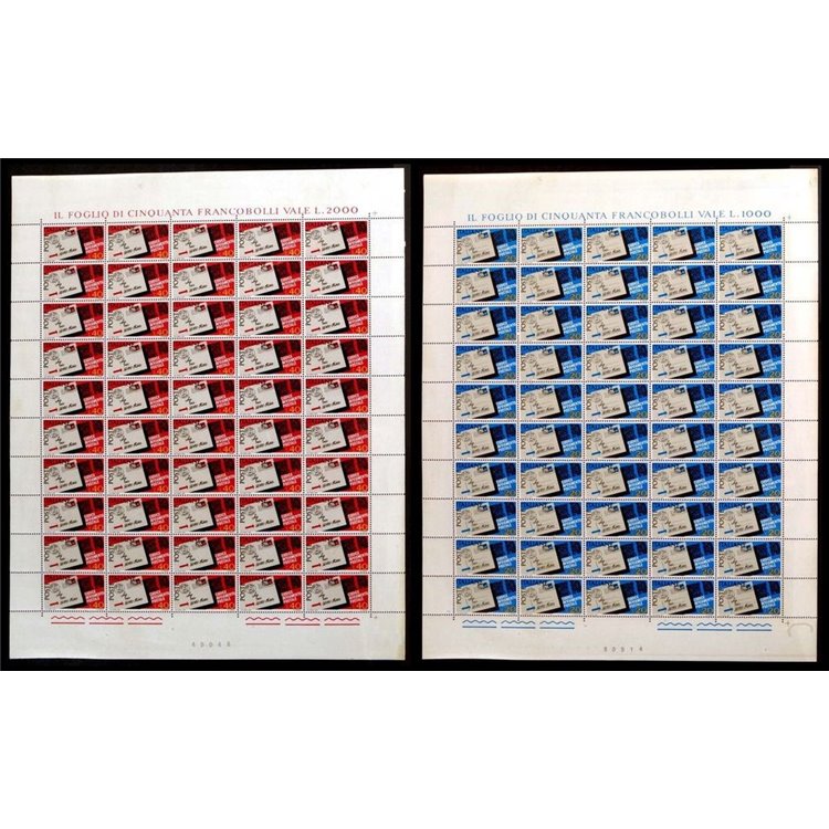 ITALY 1967 Postal code 2 full sheets MNH**