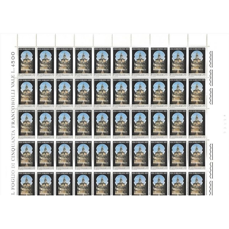 ITALY 1967 Francesco Borromini 1 full sheet MNH**