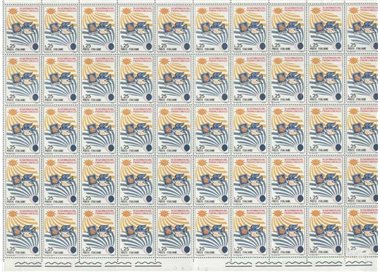 ITALY 1967 Stamp Day 1 full sheet MNH**